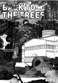 Back to the Trees 3 - rencontres artistiques et nocturnes en forêt. Le samedi 25 juin 2016 à La Vieille Loye. Jura.  18H00